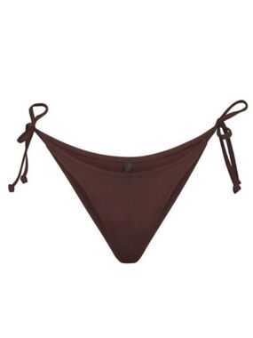 SKIMS▪️Recycled Swim Dipped Tie Bikini Bottom in Cocoa